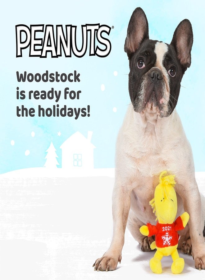 بينتس لعبة كلاب قطيفة من PEANUTS for Pets مقاس 6 بوصات، إصدار عطلة 2021 من وودستوك، مع صفارة | لعبة كلاب قطيفة حمراء من سنوبي للعطلات | ألعاب كلاب صغيرة تصدر صوتاً - ألعاب كلاب محشوة ناعمة مرخصة رسمياً، (FF19106) - Image 4